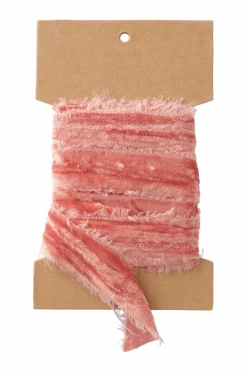 Ellos Gavepapir & Tilbehør>Home Fløjlsstrop Crushed 5 meter Ferskenrosa