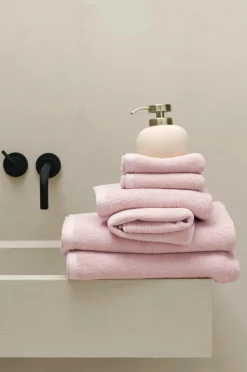 Ellos Badeværelsestekstiler>Home Frottésæt Elise i 6 dele Lyserød