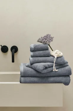 Ellos Badeværelsestekstiler>Home Frottésæt Elise i 6 dele Blågrå