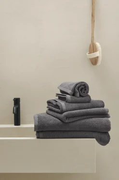 Ellos Badeværelsestekstiler>Home Frottésæt Elise i 6 dele Mørkegrå