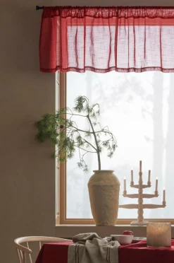 Ellos Home Gardinkappe Lara Rød Sale
