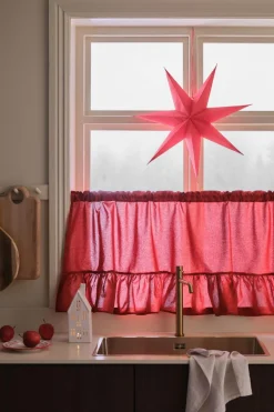 Ellos Home Gardinkappe Lina Rød Clearance