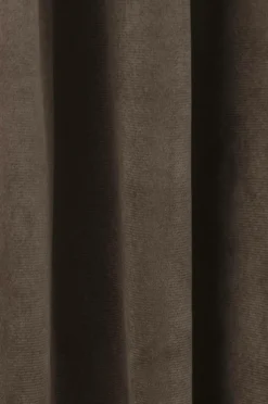 Ellos Home Gardinlængde med multibånd Nora i velour, 2-pak Brun New