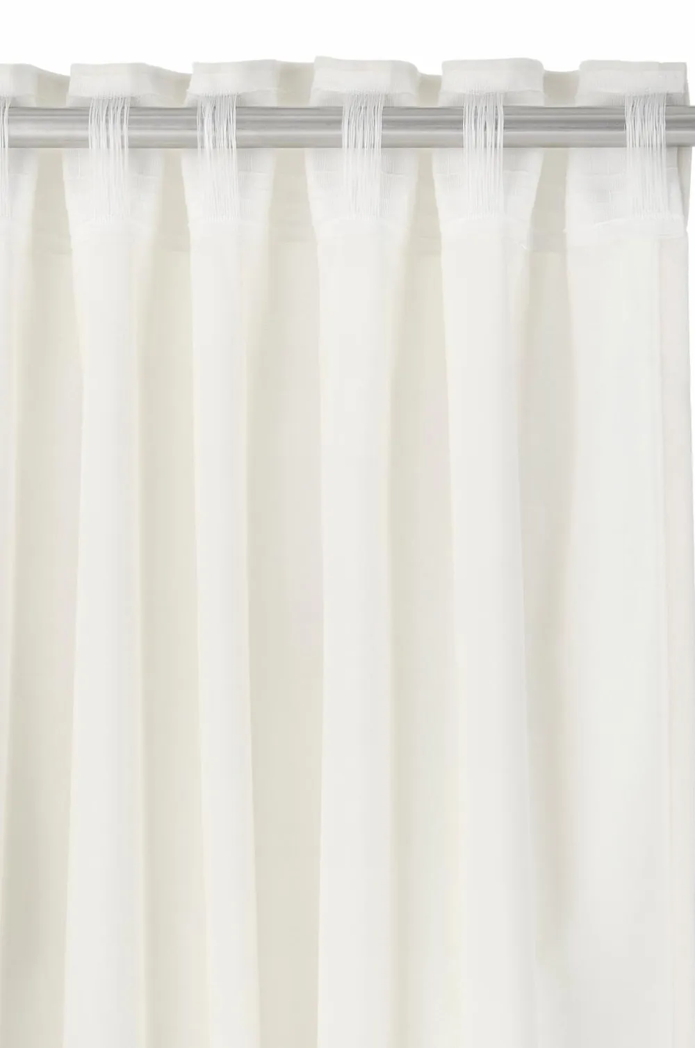 Ellos Velourgardiner|Gardinlængder Med Rynkebånd>Home Gardinlængde med multibånd Nora i velour, 2-pak Mat hvid hvid
