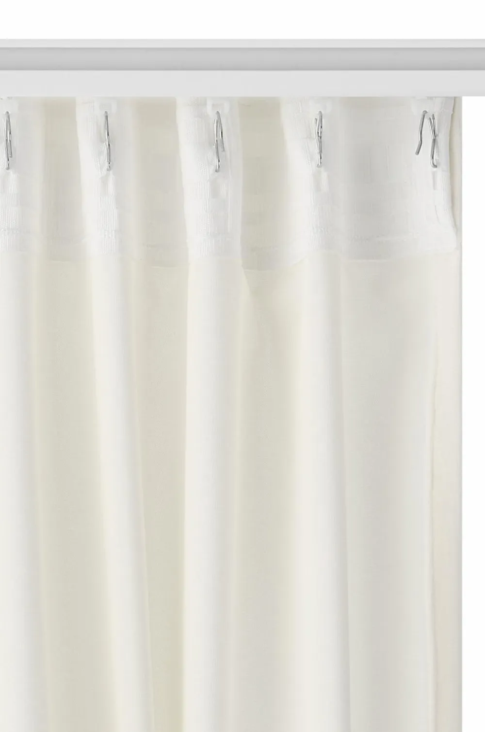 Ellos Velourgardiner|Gardinlængder Med Rynkebånd>Home Gardinlængde med multibånd Nora i velour, 2-pak Mat hvid hvid