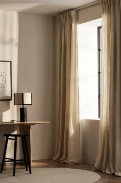 Ellos Home Gardinlængde med rynkebånd Beata, 2-pak Lærredsbeige