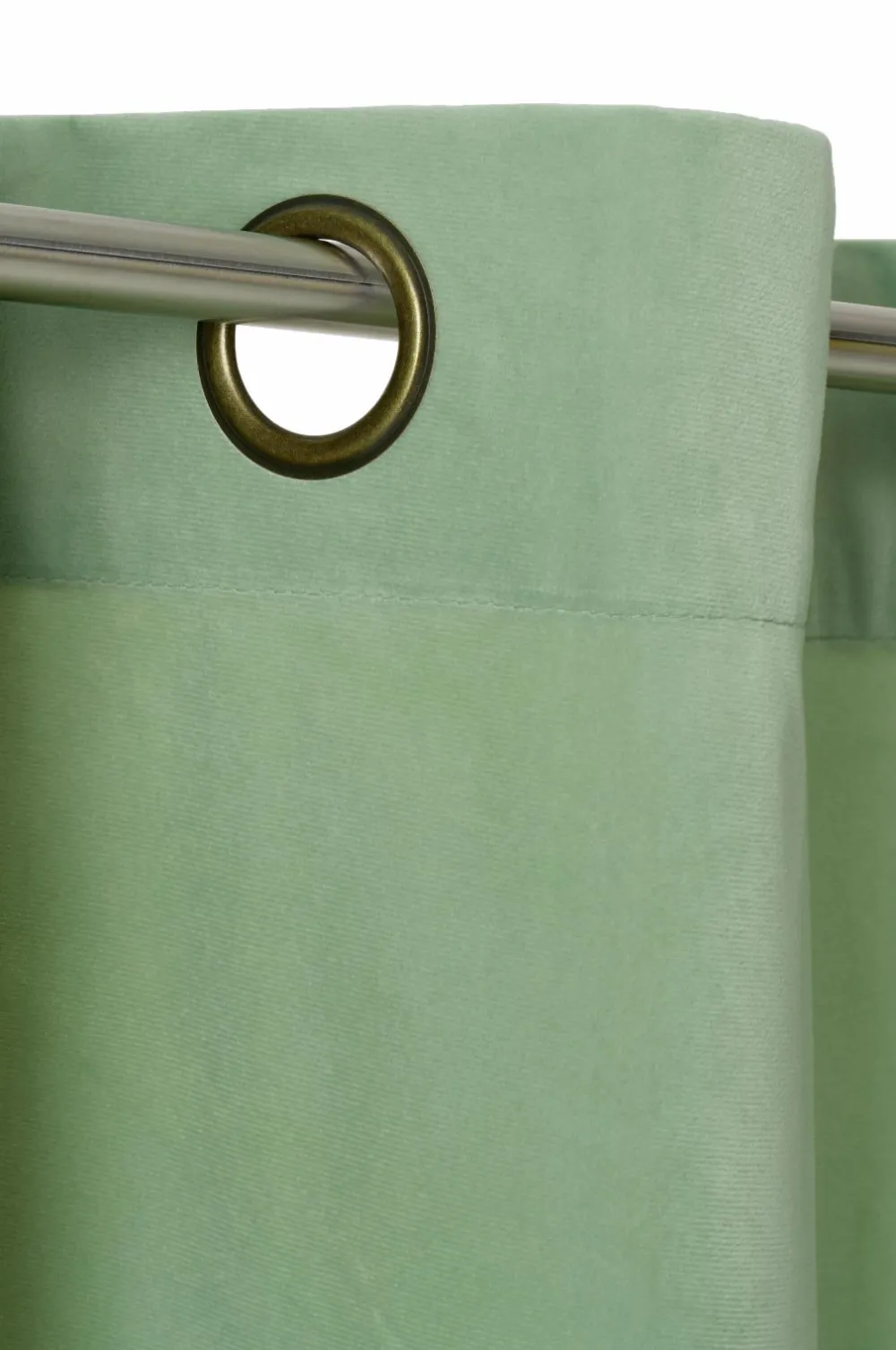 Ellos Julegardiner|Gardiner Med Sejlring>Home Gardinlængde med sejlringe Nora i velour, 2-pak Lysegrøn