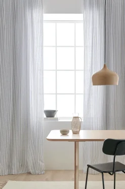 Ellos Julegardiner>Home Gardinlængde med multibånd, Jonna 2-pak Blue/misty grey