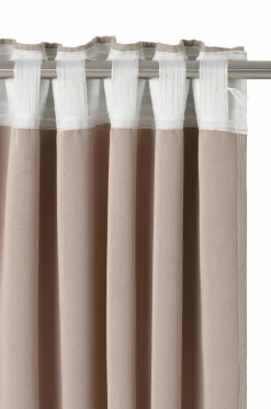 Ellos Home Gardinlængde med rynkebånd Alexandra 1-pak A121b 100% linen beige Best