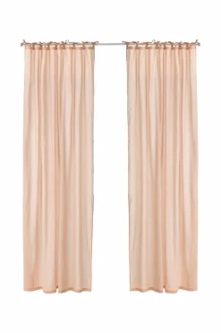 Ellos Home Gardinlængde med bindebånd Heidi 2-pak Lys rosa Hot