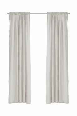 Ellos Julegardiner|Hørgardiner>Home Gardinlængde med rynkebånd Beata, 2-pak Varm grå