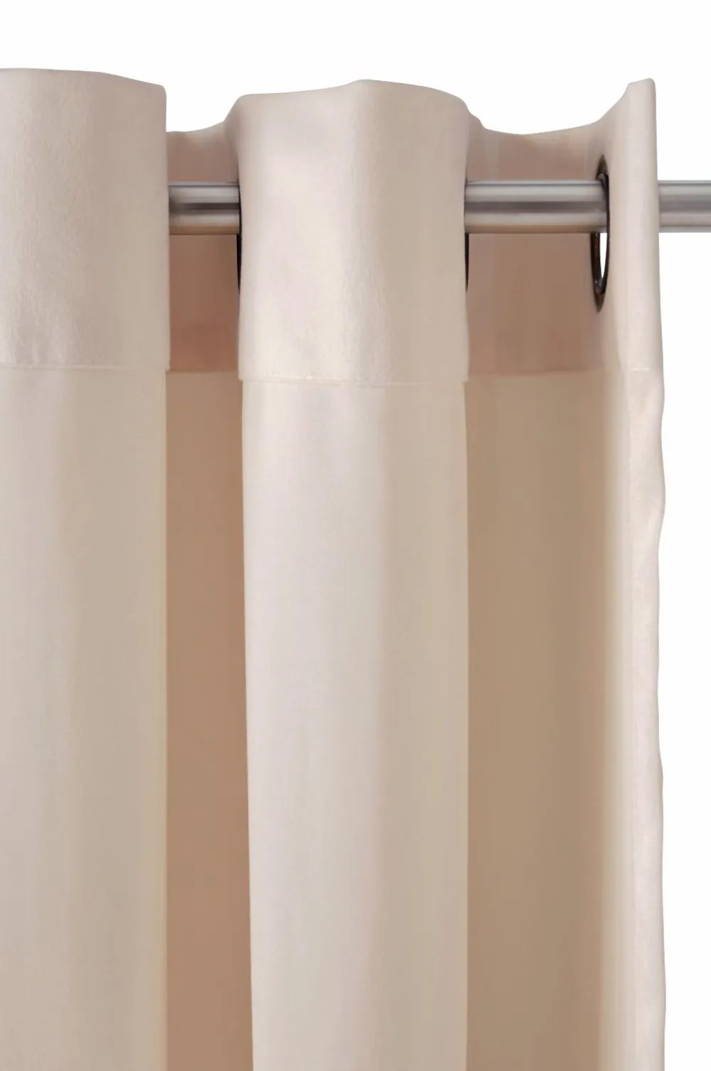 Ellos Julegardiner|Gardiner Med Sejlring>Home Gardinlængde med sejlringe Nora i velour, 2-pak BEIGE