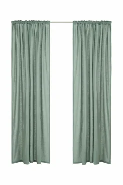 Ellos Julegardiner|Hørgardiner>Home Gardinlængde med rynkebånd Beata, 2-pak Green glossy
