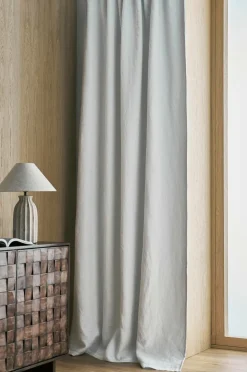 Ellos Hørgardiner|Mørklægningsgardiner>Home Gardinlængde med rynkebånd Alexandra 1-pak Gråhvid