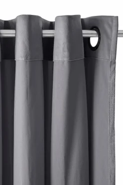 Ellos Home Gardinlængde med sejlringe Nora i velour, 2-pak Grå Hot