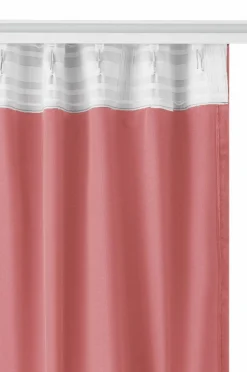 Ellos Home Gardinlængde med multibånd Nora i velour, 2-pak Rosa Hot