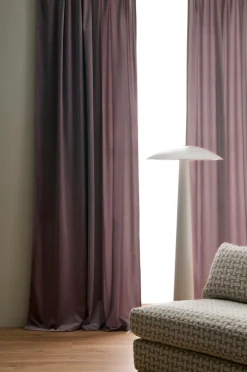 Ellos Velourgardiner|Gardinlængder Med Rynkebånd>Home Gardinlængde med multibånd Nora i velour, 2-pak Purple