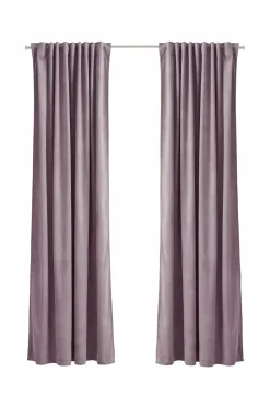 Ellos Velourgardiner|Gardinlængder Med Rynkebånd>Home Gardinlængde med multibånd Nora i velour, 2-pak Purple