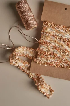 Ellos Home Gavebånd Cera 5 m Orangerosa/Guld New