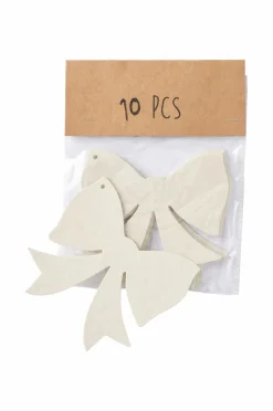 Ellos Home Gaveetiketter 10-pak Cremet hvid sløjfe