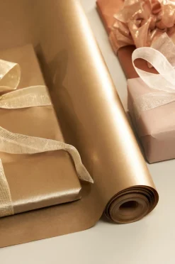 Ellos Gavepapir & Tilbehør>Home Gavepapir Uni 7 meter Guld