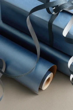 Ellos Home Gavepapir Uni 7 meter Blå shimmer Hot