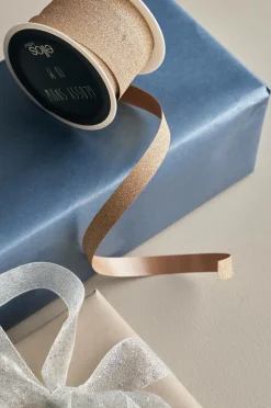 Ellos Gavepapir & Tilbehør>Home Glitter-snor Snow 10 meter Guld