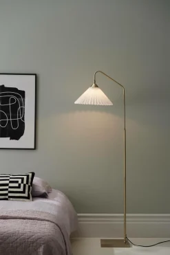 Ellos Home Gulvlampe Kate Offwhite/antikmessing Discount