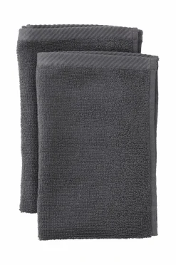 Ellos Badeværelsestekstiler>Home Håndklæde Elise 2-pak 30x50 Mørkegrå