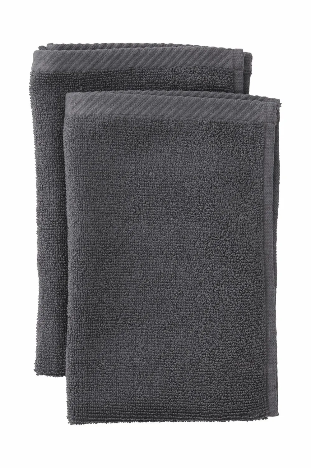 Ellos Badeværelsestekstiler>Home Håndklæde Elise 2-pak 30x50 Mørkegrå