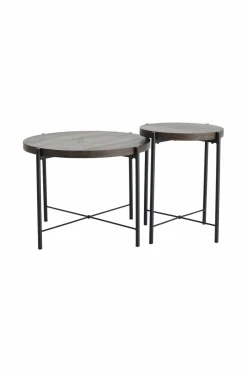 Ellos Borde>Home Indskudsbord Gilda Ø 40 cm/ Ø 60 cm Brun