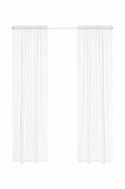 Ellos Julegardiner|Gardinlængder Med Løbegang>Home Kanallængde Lara 2-pak Mat hvid hvid