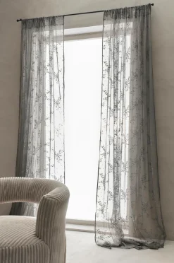 Ellos Julegardiner|Gardinlængder Med Løbegang>Home Kanallængde Lise 2-pak Grå