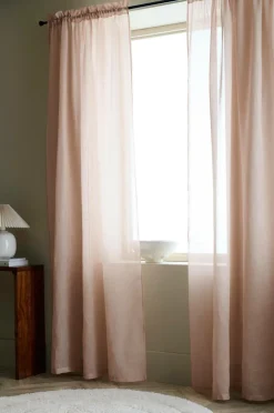 Ellos Julegardiner|Gardinlængder Med Løbegang>Home Kanallængde Lara 2-pak Brunrosa