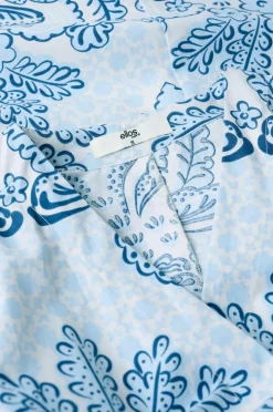 Ellos Home Kimono Juliett Medallion i vasket bomuld Blå farve Clearance