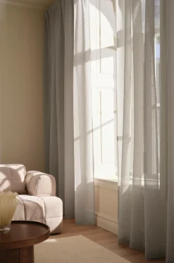 Ellos Gardiner Efter Mål>Home KIRA skræddersyet gennemsigtigt gardin Beige