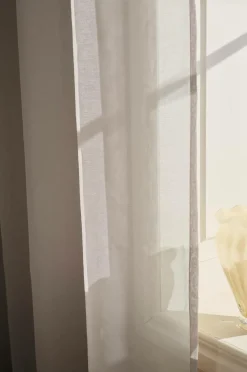 Ellos Gardiner Efter Mål>Home KIRA skræddersyet gennemsigtigt gardin Beige