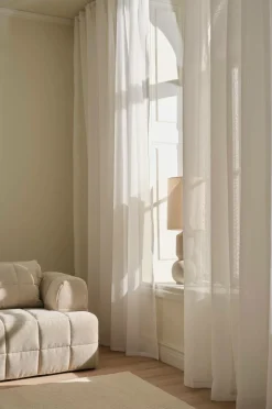 Ellos Gardiner Efter Mål>Home KIRA skræddersyet gennemsigtigt gardin Hvid