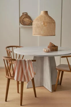 Ellos Borde>Home Køkkenbord Eskil Ø 120 cm Hvidbejdset