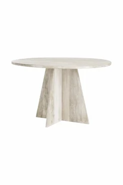 Ellos Borde>Home Køkkenbord Eskil Ø 120 cm Hvidbejdset