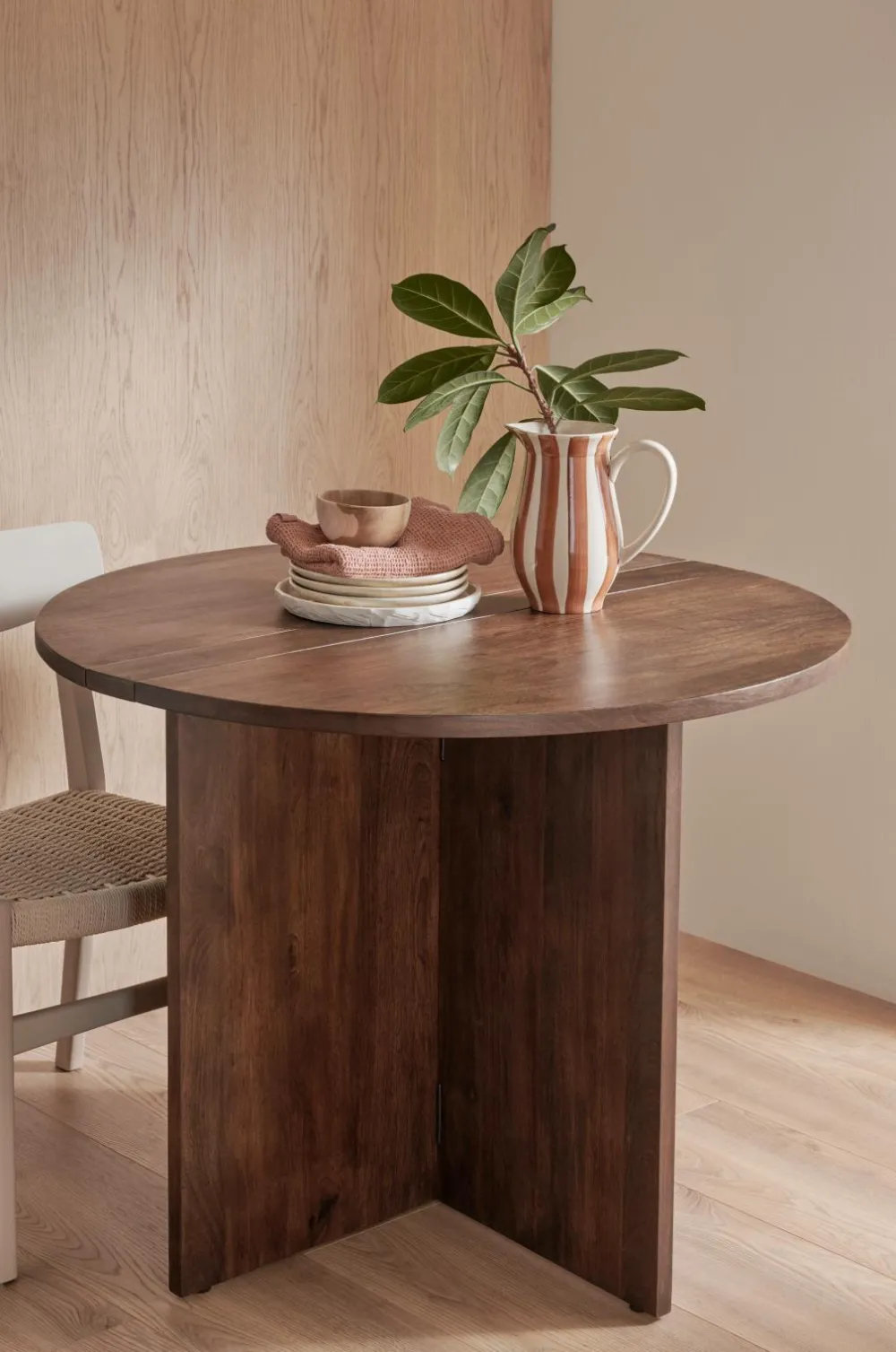 Ellos Home Klapbord / spisebord Meninta Diameter 99 cm Brun Discount