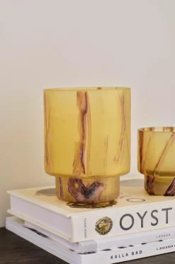 Ellos Lysestager & Lanterner>Home Lanterne Leila højde 12 cm Gul