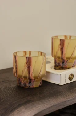 Ellos Lysestager & Lanterner>Home Lanterne Leona højde 8 cm 2-pak Gul