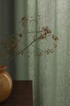 Ellos Home LEAH skræddersyet linnedgardin Khaki Best