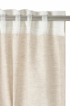 Ellos Home LEAH skræddersyet linnedgardin linen beige Hot