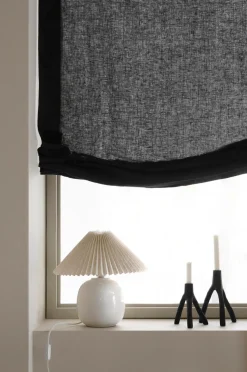 Ellos Home Liftgardin Pembroke i 100% hør Sort Clearance