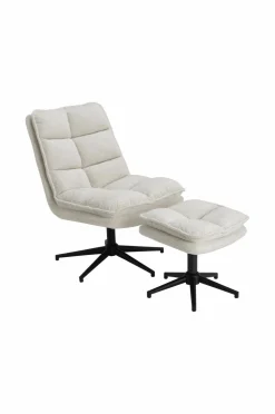 Ellos Home Lænestol med fodskammel Maggi Beige farve Clearance