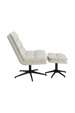 Ellos Home Lænestol med fodskammel Maggi Beige farve Clearance