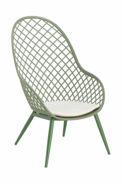 Ellos Home Lænestol til haven Syrén 2-pak Grøn / cremefarvet hvid