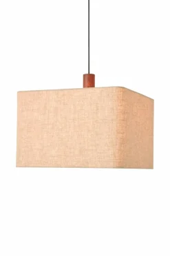 Ellos Home Loftlampe Square Linned/valnød Outlet